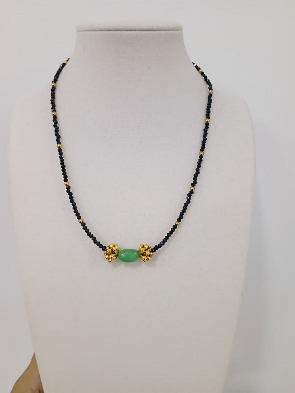 inches Black beads chain B127