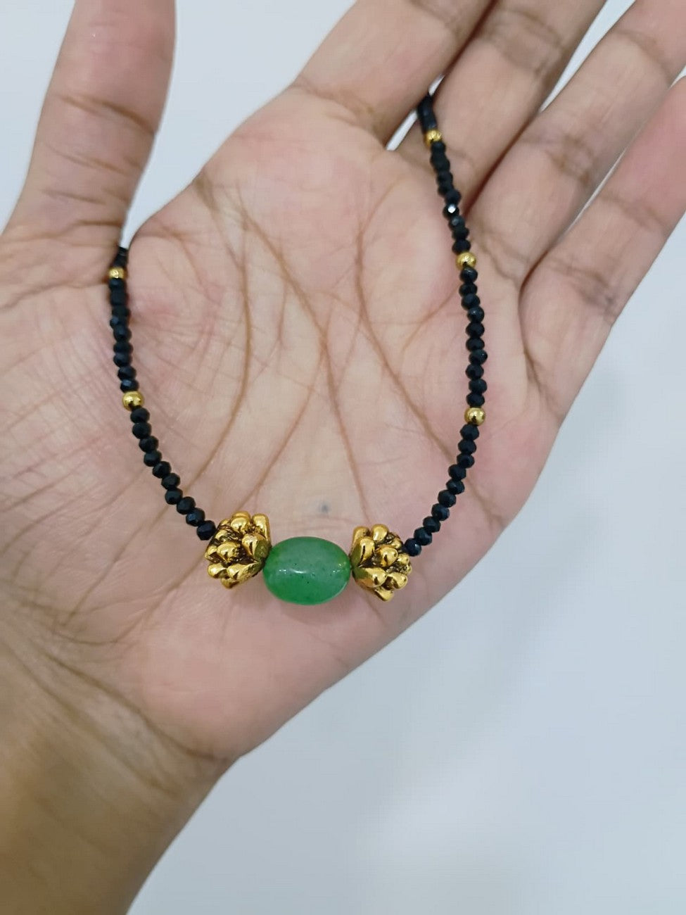 inches Black beads chain B127