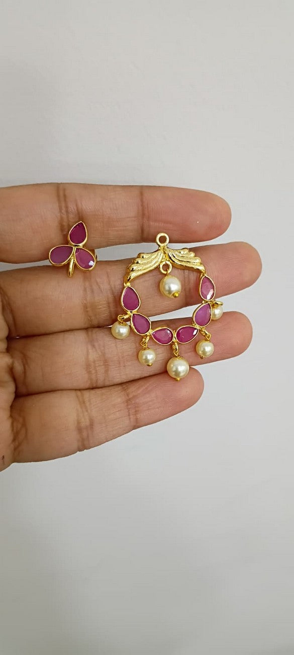 Polki 2 in 1 Earrings E132