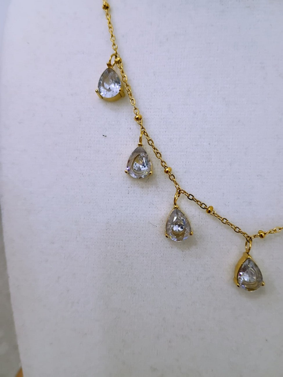Anti Tarnish Daily wear - 16 inches - extends to 18 inches -  With ear studs - AT39
