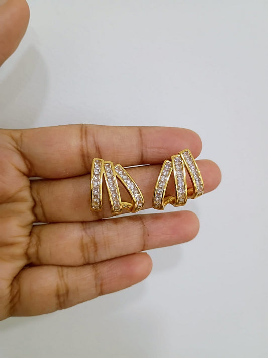 Anti Tarnish - Daily wear earrings - 316L - 18K PVD Plated - AT63