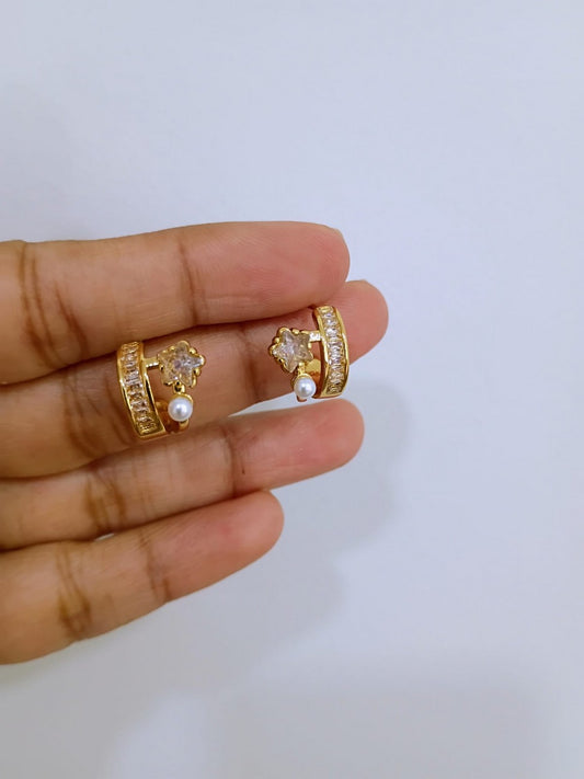 Anti Tarnish - Daily wear earrings - 316L - 18K PVD Plated - AT64