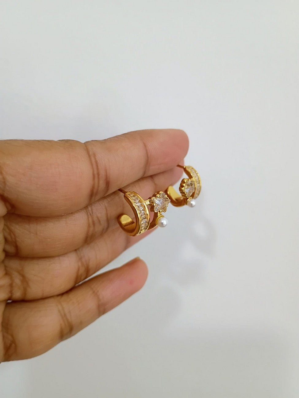 Anti Tarnish - Daily wear earrings - 316L - 18K PVD Plated - AT64