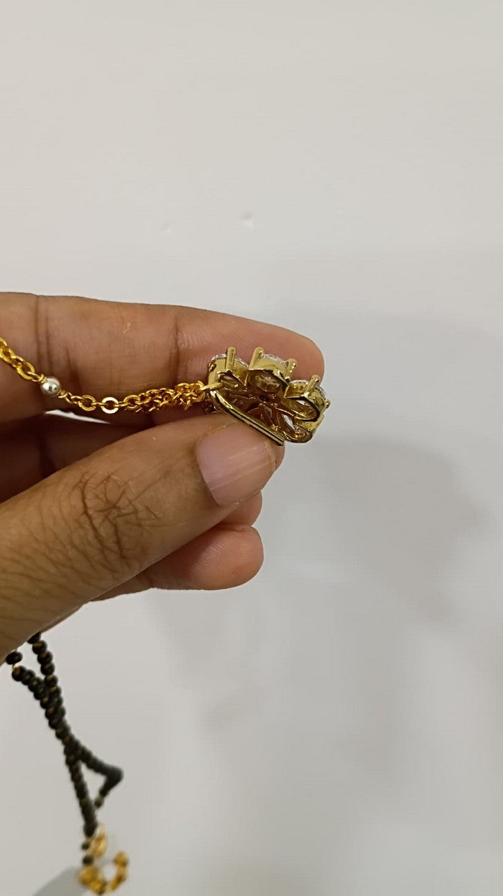 16 inches Black beads chain B130