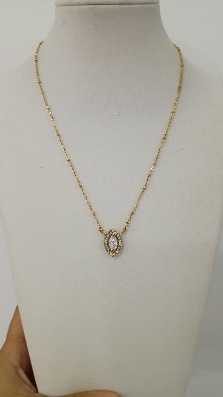 15 inches Black beads chain B131