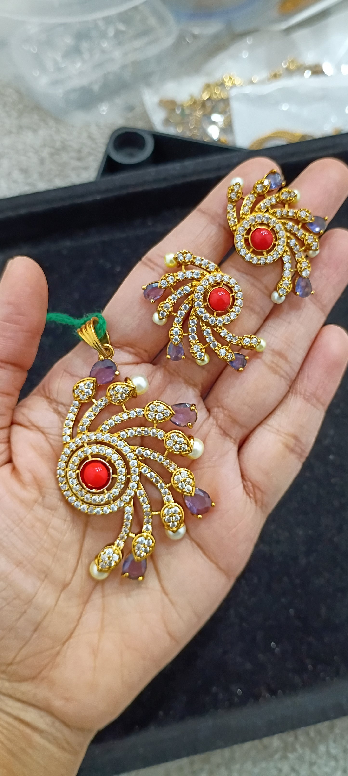 Pendant set with Ear Rings P12
