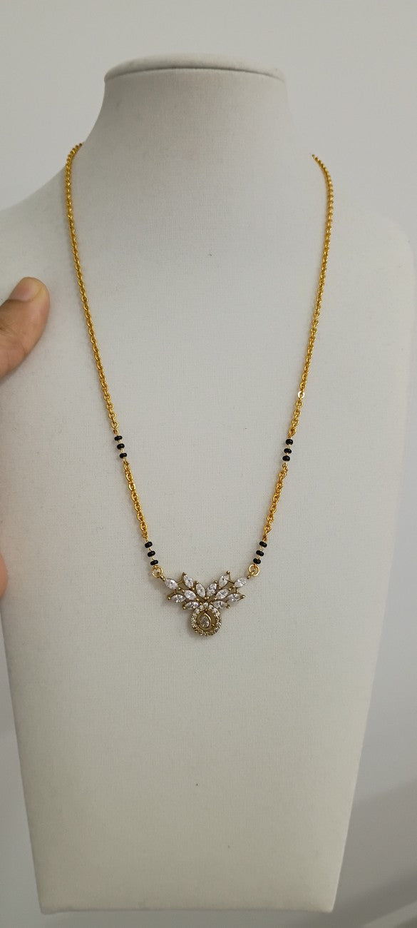 16 inches Black beads chain B92