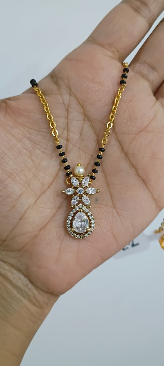 16 inches Black beads chain B91