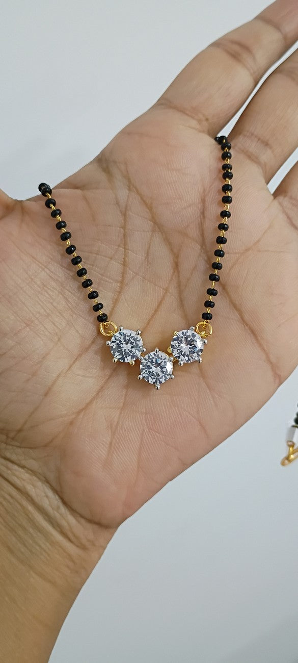 16 inches Black beads chain B90
