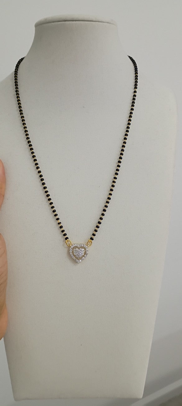 16 inches Black beads chain B67