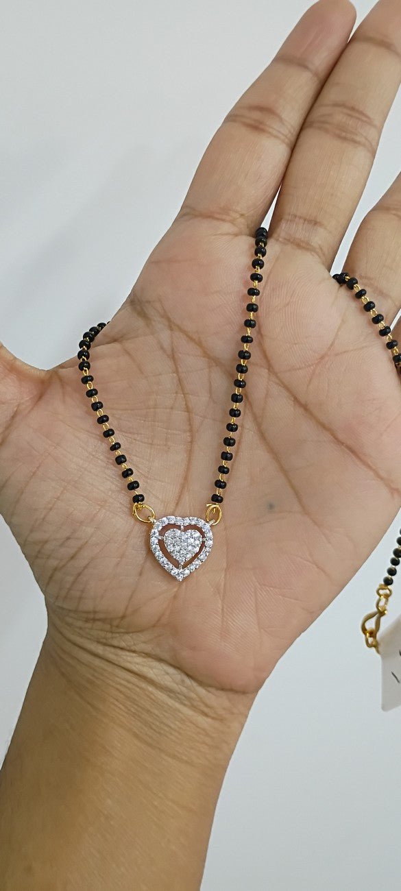 16 inches Black beads chain B67