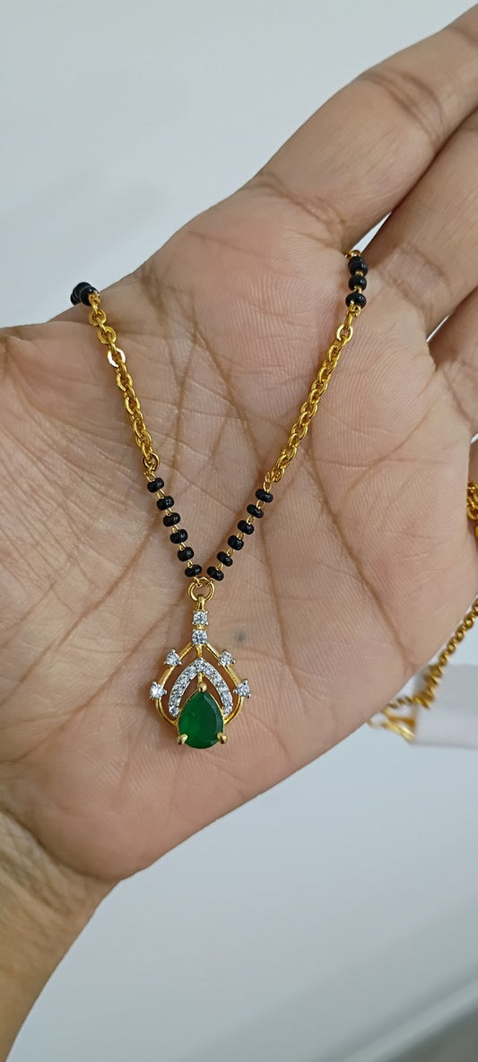 17 inches Black beads chain B60