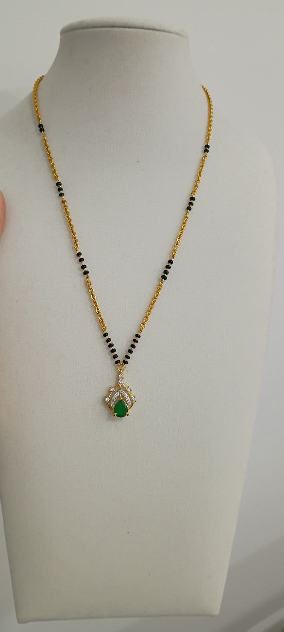17 inches Black beads chain B60