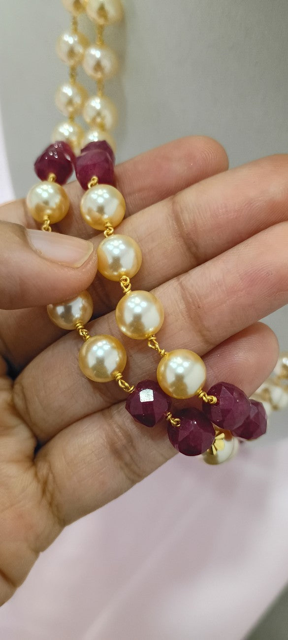 18 inches Double layer Beads Chain B56