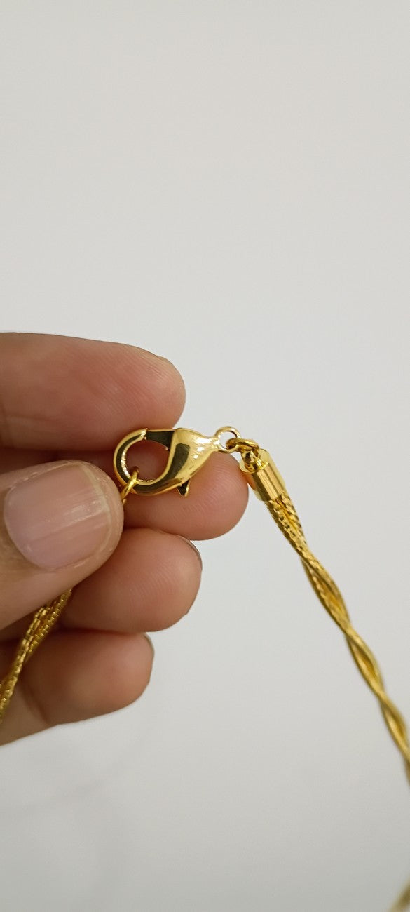 2 layer gold tone  Italian Chain C6