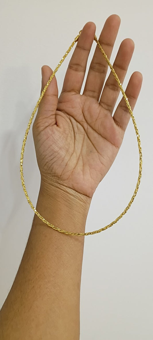 2 line Gold tone italian Chains C2
