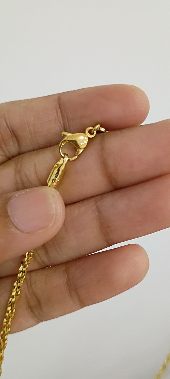 2 line Gold tone italian Chains C2