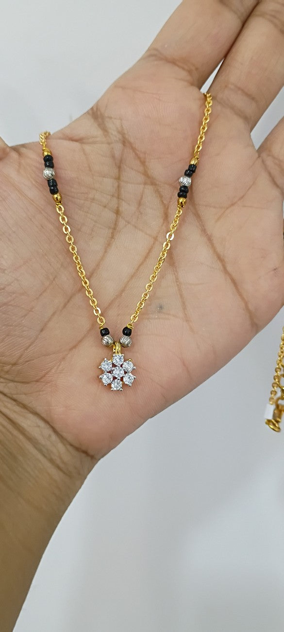 15 inches Black beads chain B88