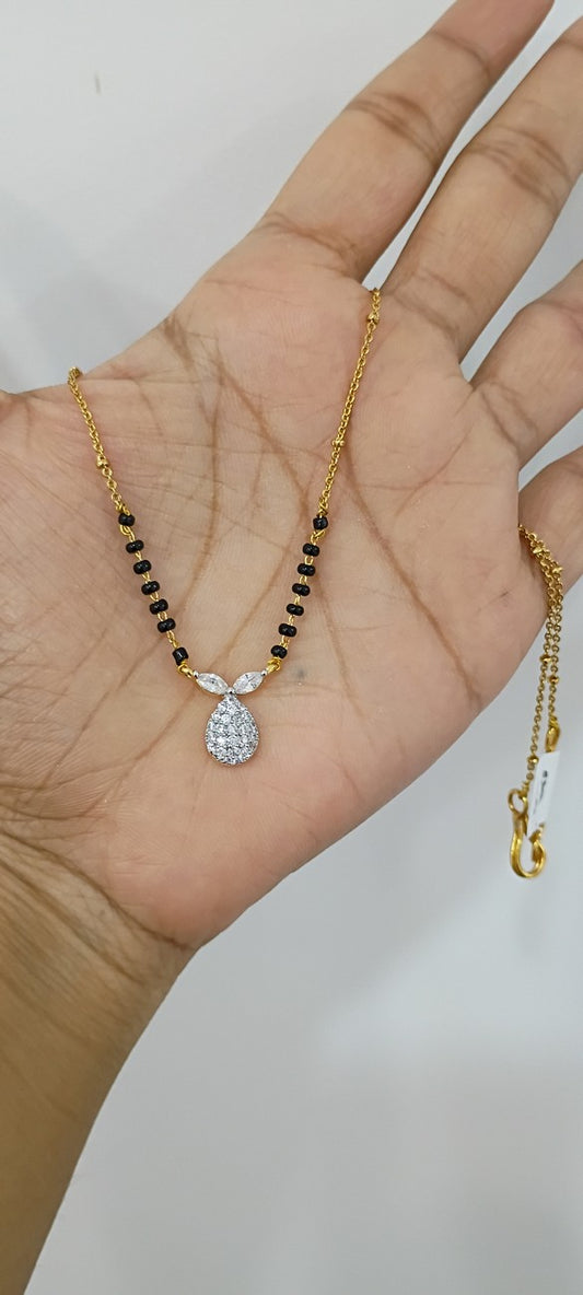14 inches Black beads chain B86