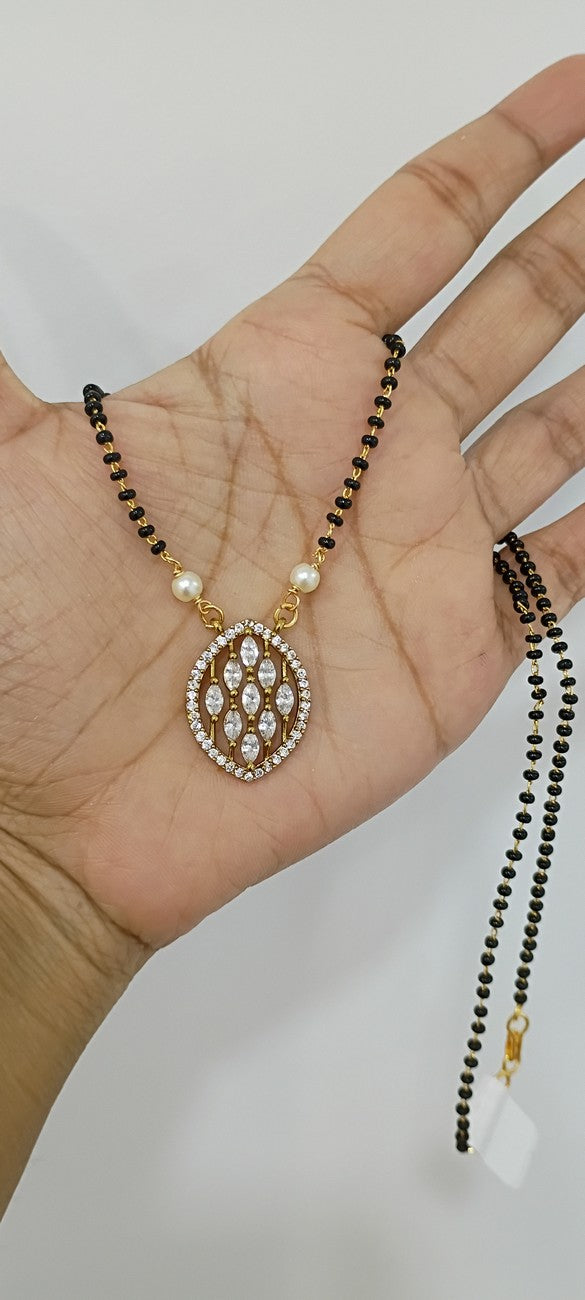17 inches Black beads chain B84