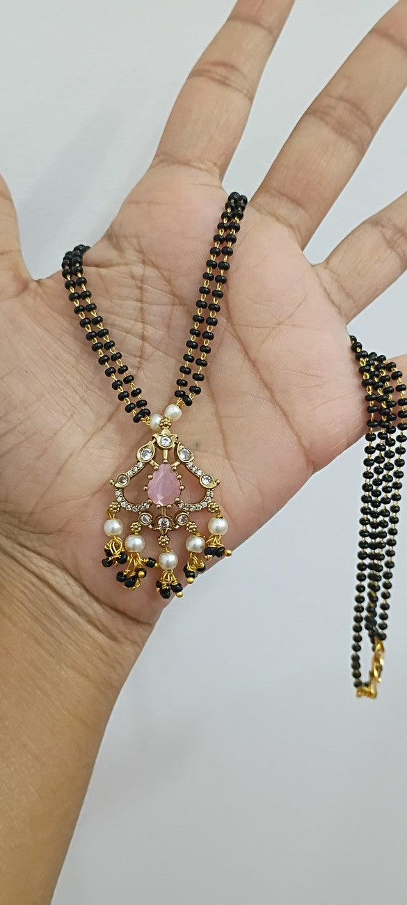 17 inches inches Black beads chain B80