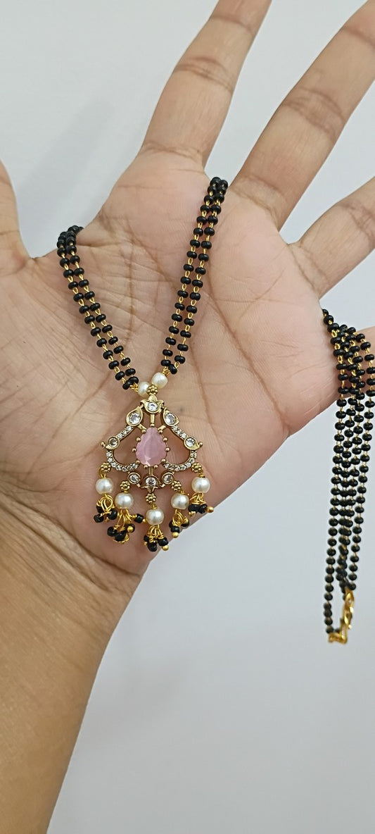 17 inches inches Black beads chain B80