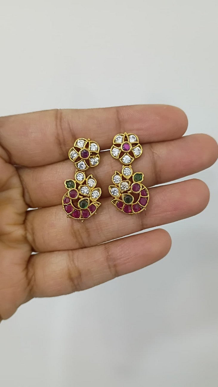 2 in 1 - Neckset with Earrings - Removable Pendant - N274