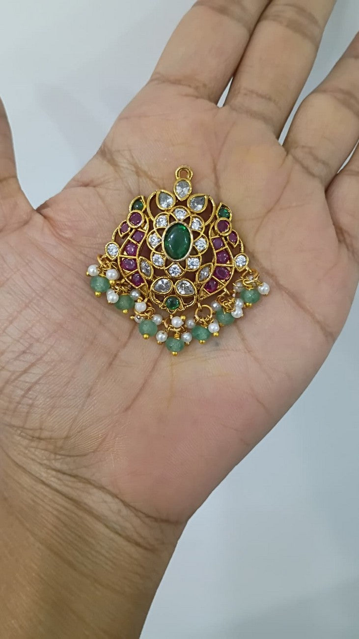 2 in 1 - Neckset with Earrings - Removable Pendant - N274